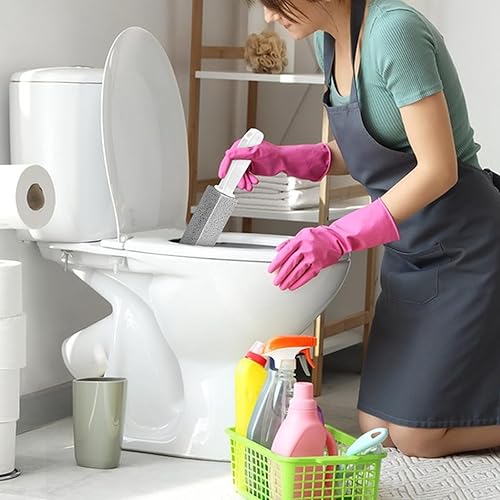 Miniatura 5 de Piedra pómez para inodoro con asa, paquete de 5 limpiadores de piedra pómez para inodoros, inodoros de agua dura, removedor de anillos para limpiar