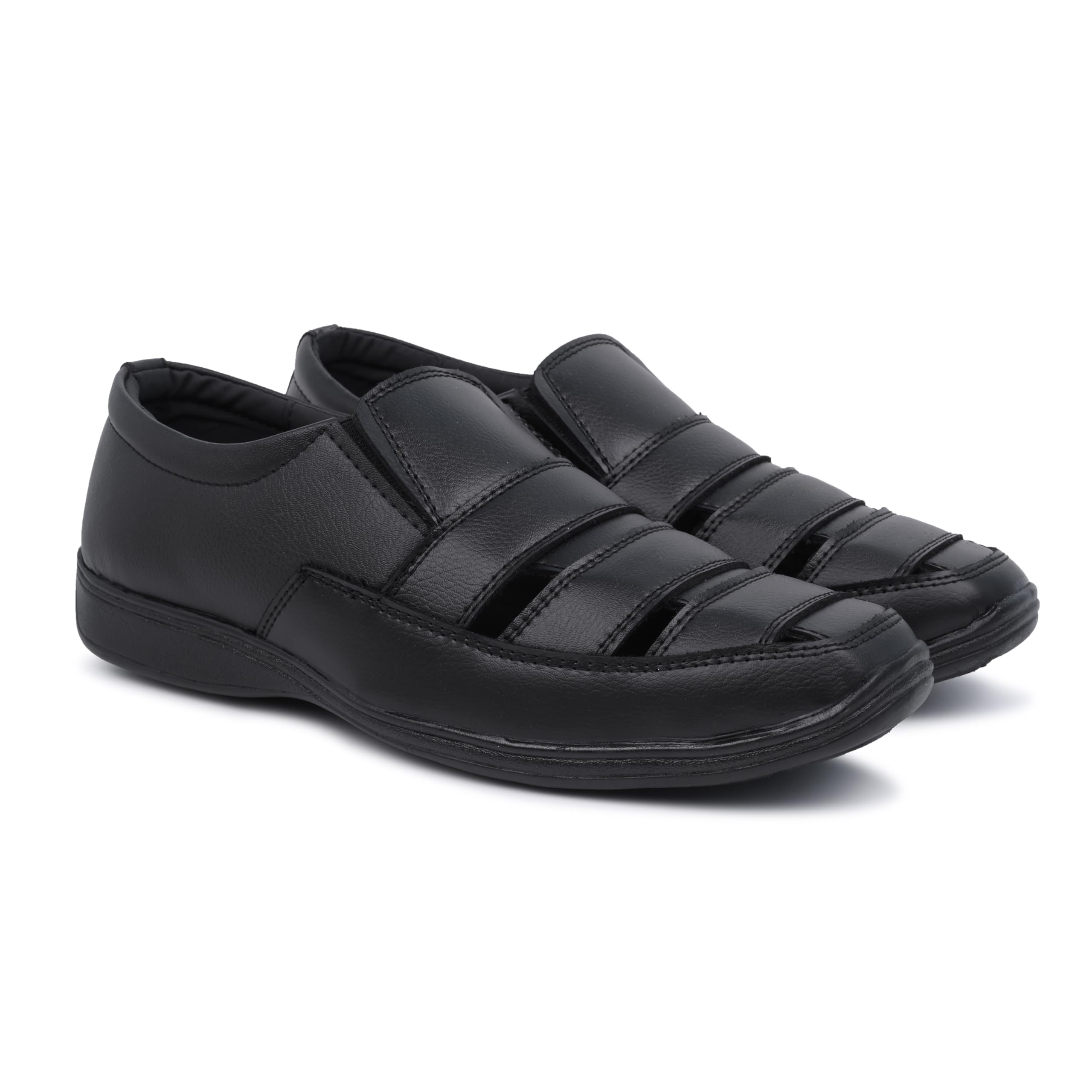 Men’s Leather Sandals – Lightweight, and Comfortable Footwear | Anti-Slip Sole | Perfect for Casual and Outdoor Wear-image-36