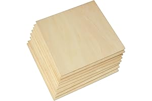 11.8 x 11.8 Inch Basswood Sheets 1/4 Inch Thick for Crafts and Architectural Projects