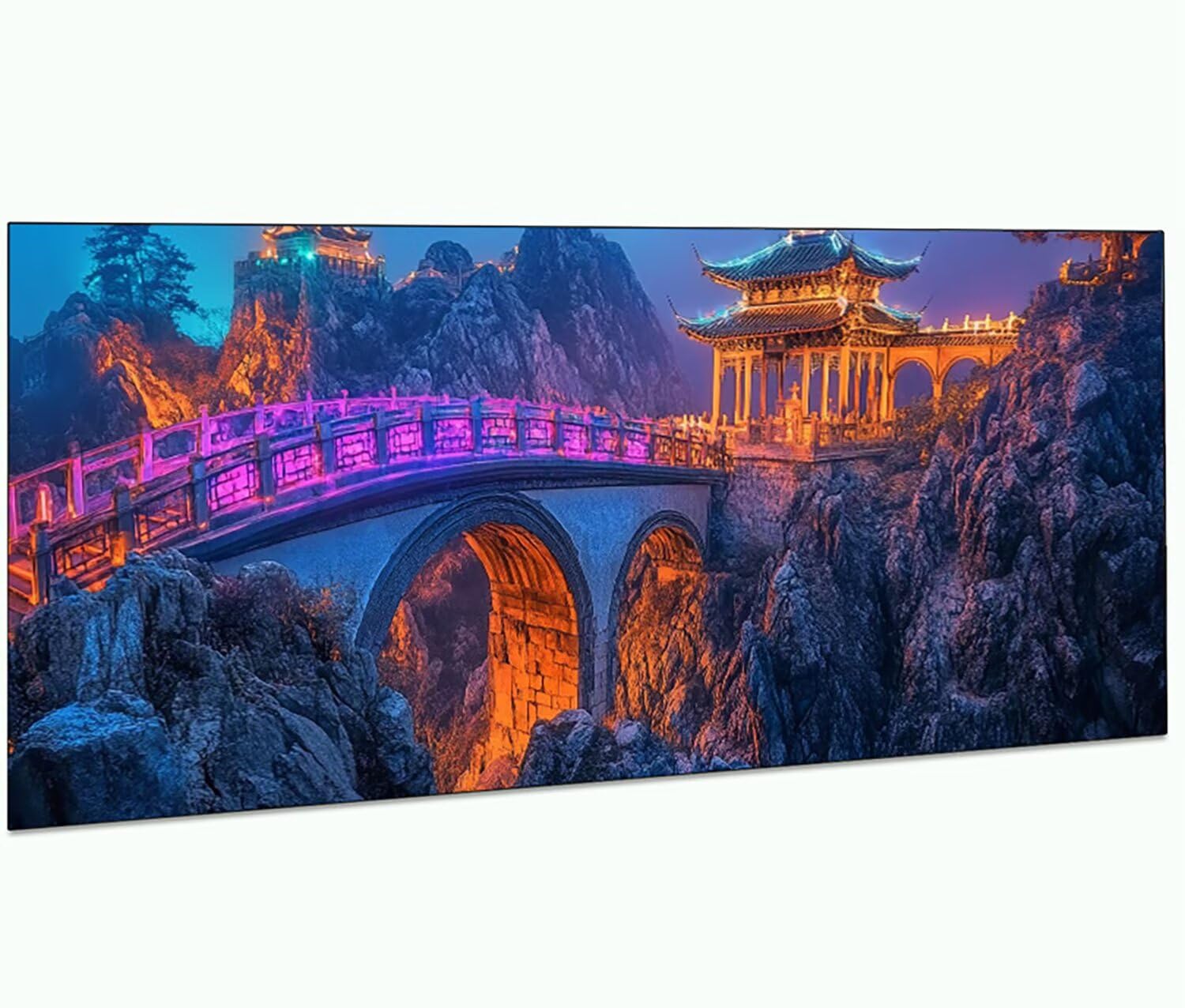Japoński obraz diamentowy XXL 155 x 60 cm, obraz z miastem, majsterkowanie, dla dziewczynek 12 lat, obraz diamentowy 5D, zestaw do majsterkowania, do dekoracji domu, na ścianę, prezent dla kobiet 0R