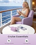 SURAIELEC Purple Bande de transport avec 4 AC Des sorties, PD 20W Chargement rapide, 1 USB-C et 2 USB-A Ports, 4.6 FT Cord d'extension avec 45° Plug plat, Cruise Essentials 2026, Pas de protection contre les surpressions