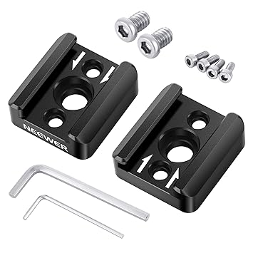 NEEWER Cold Shoe Mount Adapter 2 Packs with 1/4?? -20 Thread for Camera Cage Microphone LED Light Monitor and More � ST26