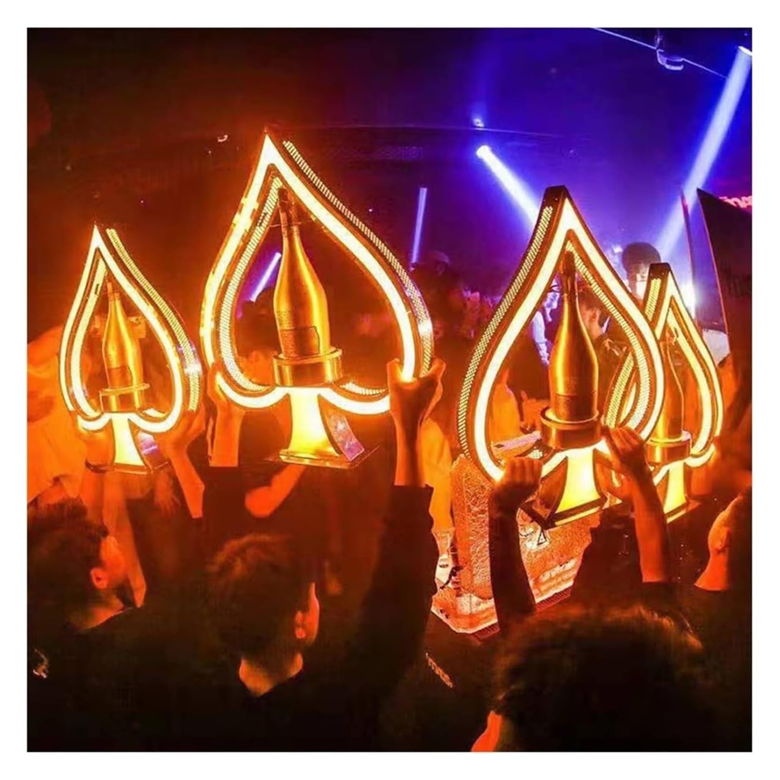Presentatore for bottiglie di champagne a LED - Espositore for bottiglie VIP di champagne Ace of Spades for bar, hotel, discoteche, ville e feste private
