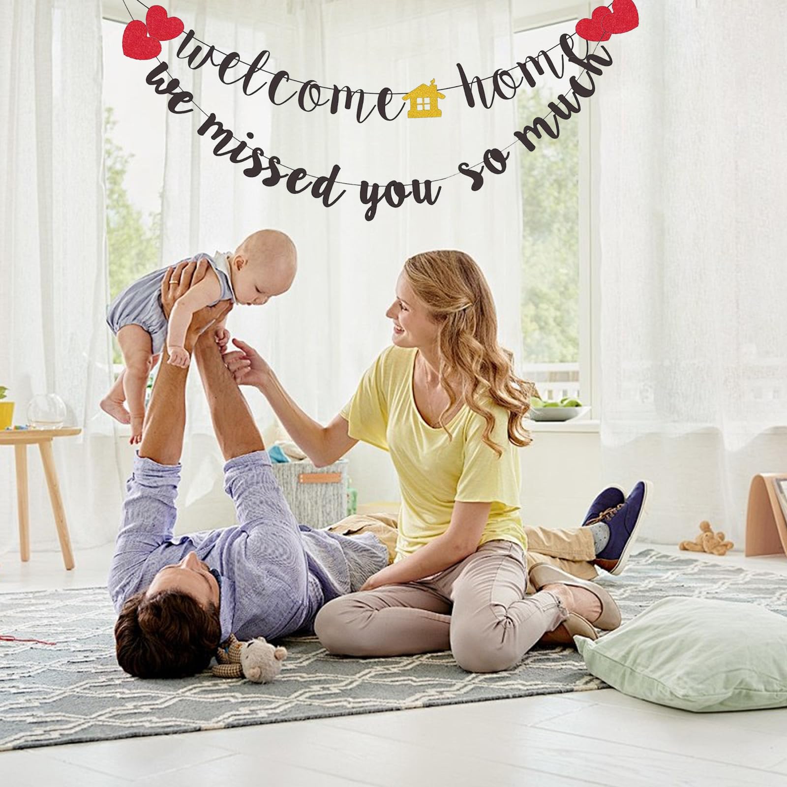 Zcbzbn Welcome Back Banner Set, Home Party Mobile Decoration, Warm Welcome Garland, Warm Welcome Home, Friends, Family - Image 3