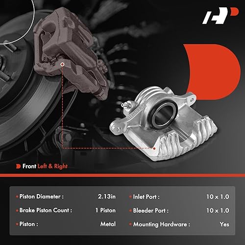Miniatura 2 de A-Premium Conjunto de pinza de freno de disco sin soporte compatible con modelos seleccionados de Chevy Corvette 1984 1985 1986 1987 V8 5.7 - lado