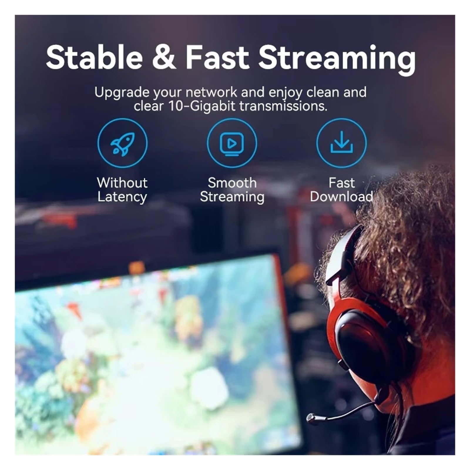 Générique Câble Ethernet plat Cat8, cordon de raccordement LAN RJ45 haute vitesse 40 Gbps 2000 MHz, réseau blindé SSTP 28 AWG for jeux, routeur, modem, 0,15-30 M(20M)