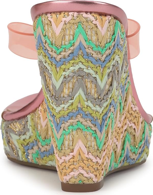 Jessica Simpson Jyseta Toe Thong Wedge Sandal, Cameo Pink, 7 by Jessica Simpson - Used condition - Image 4