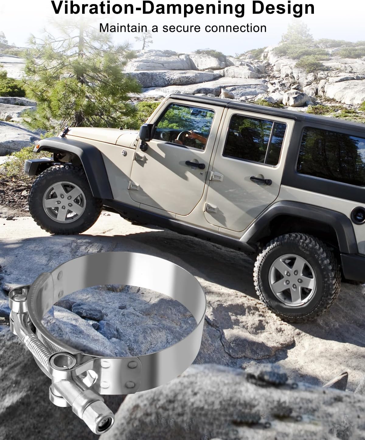 4pcs 3 Inch T-Bolt Hose Clamps, Hose ID Silicone Coolant Hoses Turbo Intake Clamps 304 Stainless Steel Intercooler Radiator Pipe Clamps 77-85mm Adjustable Range