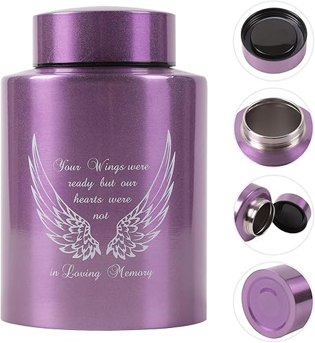 Vista 56 de Urnas medianas para cenizas humanas de hasta 60 pulgadas cúbicas de tamaño mediano para cenizas, urnas de cremación para cenizas, de acero Plata