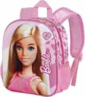 Karactermania Barbie Pets 3D Rucksack – Pinker Kinderrucksack Mit Geprägtem Design, Seitlicher Netztasche & Namensschild