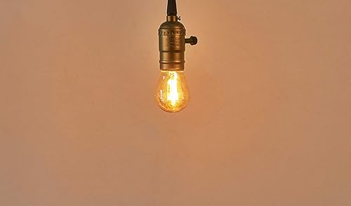 Miniatura 5 de Panledo - Bombillas LED Edison vintage de 2 W, bombilla de filamento LED globo, luz ultra cálida de 2200 K, base media E26, vidrio ámbar A15, tinte