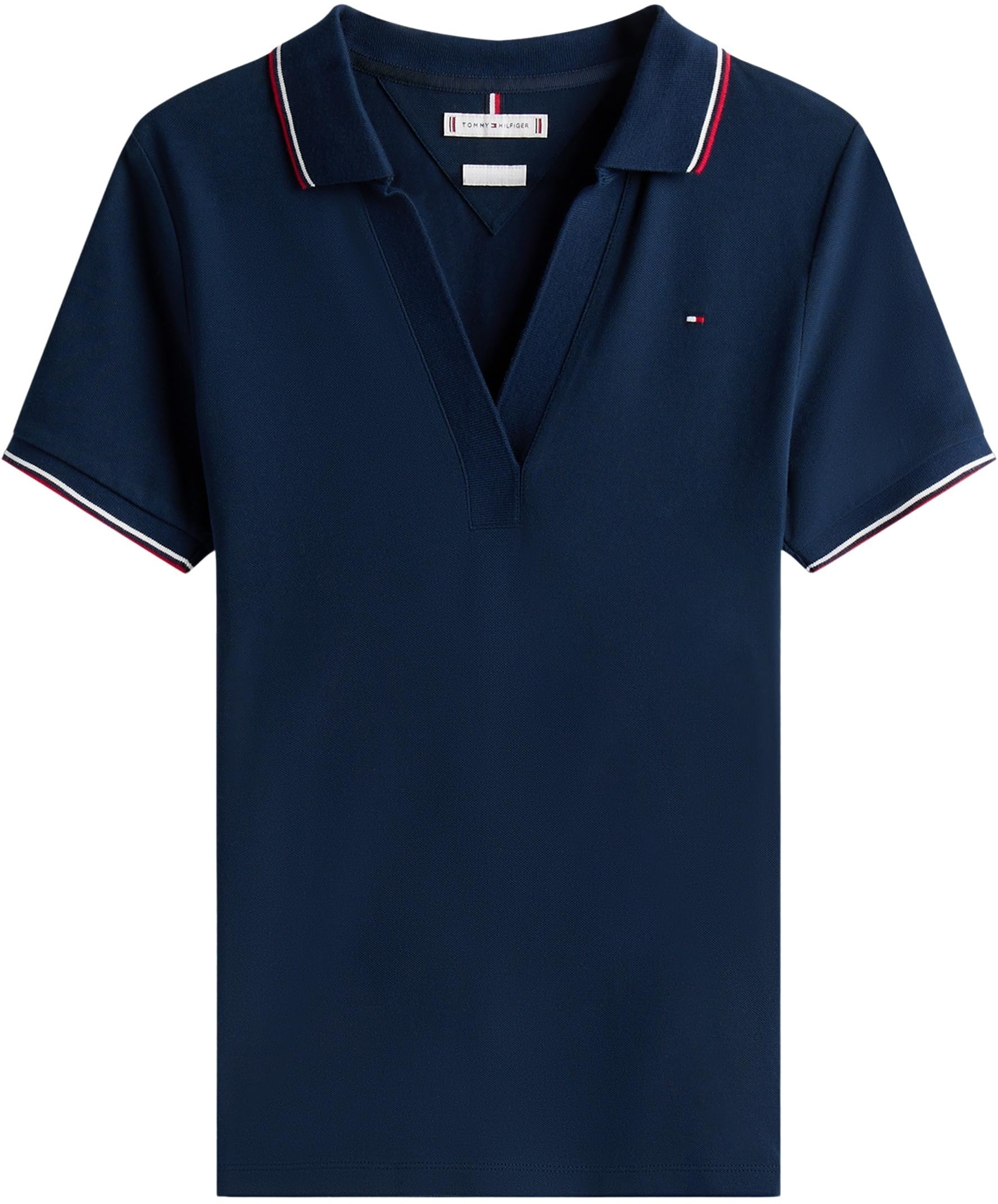 Tommy Hilfiger Polo Manches Courtes Femme 1985 Slim Pique Slim Fit