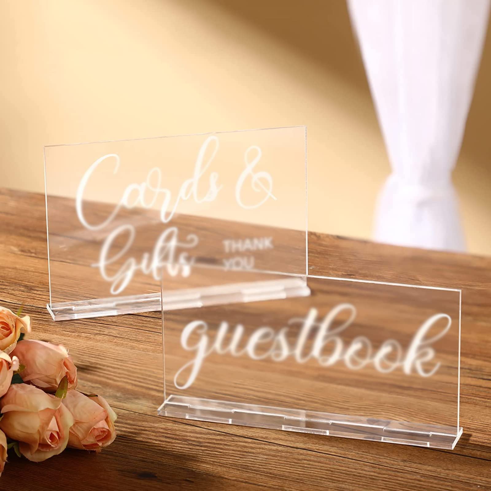Restaurant-Tischnummern, Tischkarten, rechteckig, Acryl, klar, Hochzeit, Tischnummern, blanko, mit Stabiler Halterung, für Cafés, Bars, Party-Tischschilder (Color : S, Size : 1 to 200)