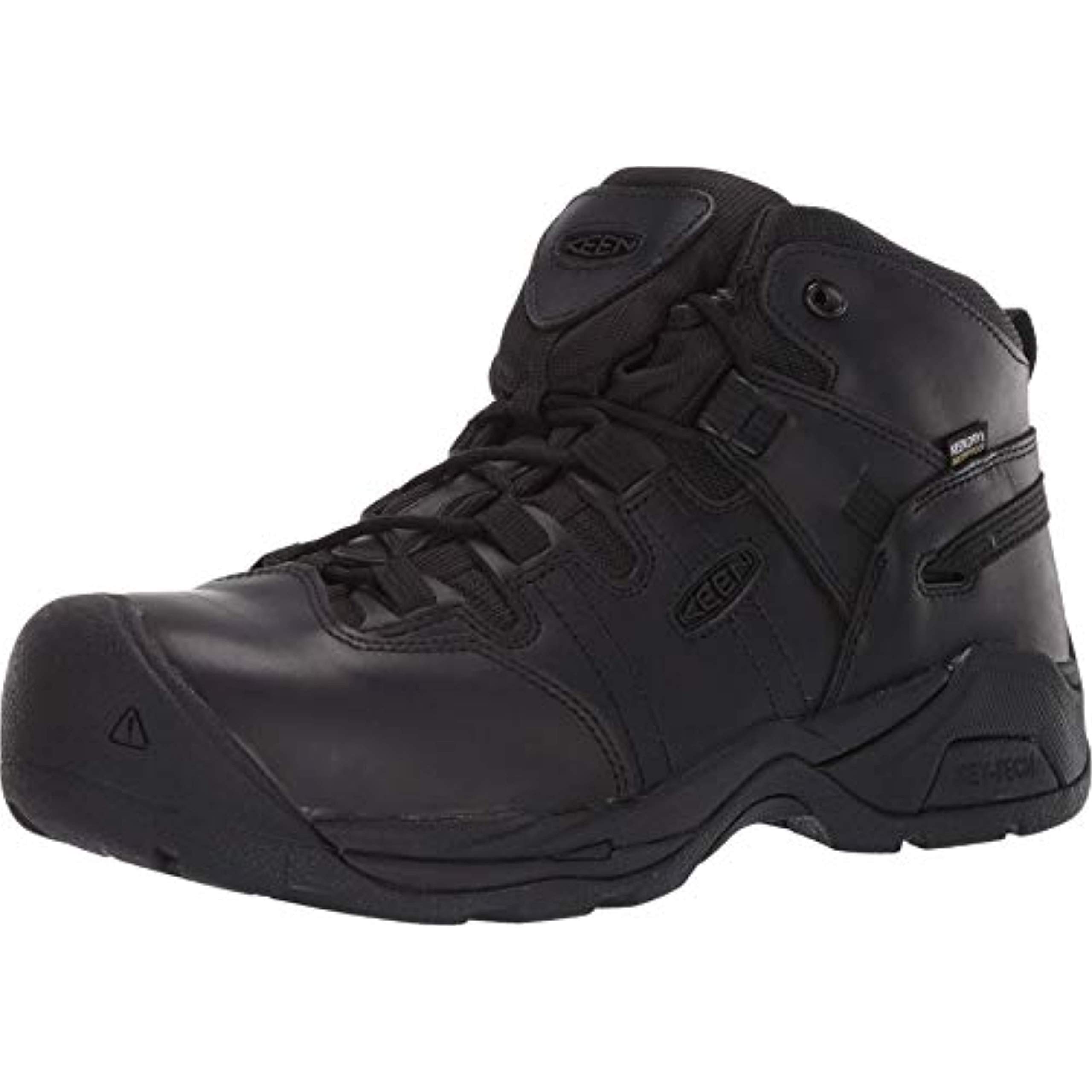 KEEN Utility Men's Detroit XT Mid Composite Toe Waterproof Work Boot, Black