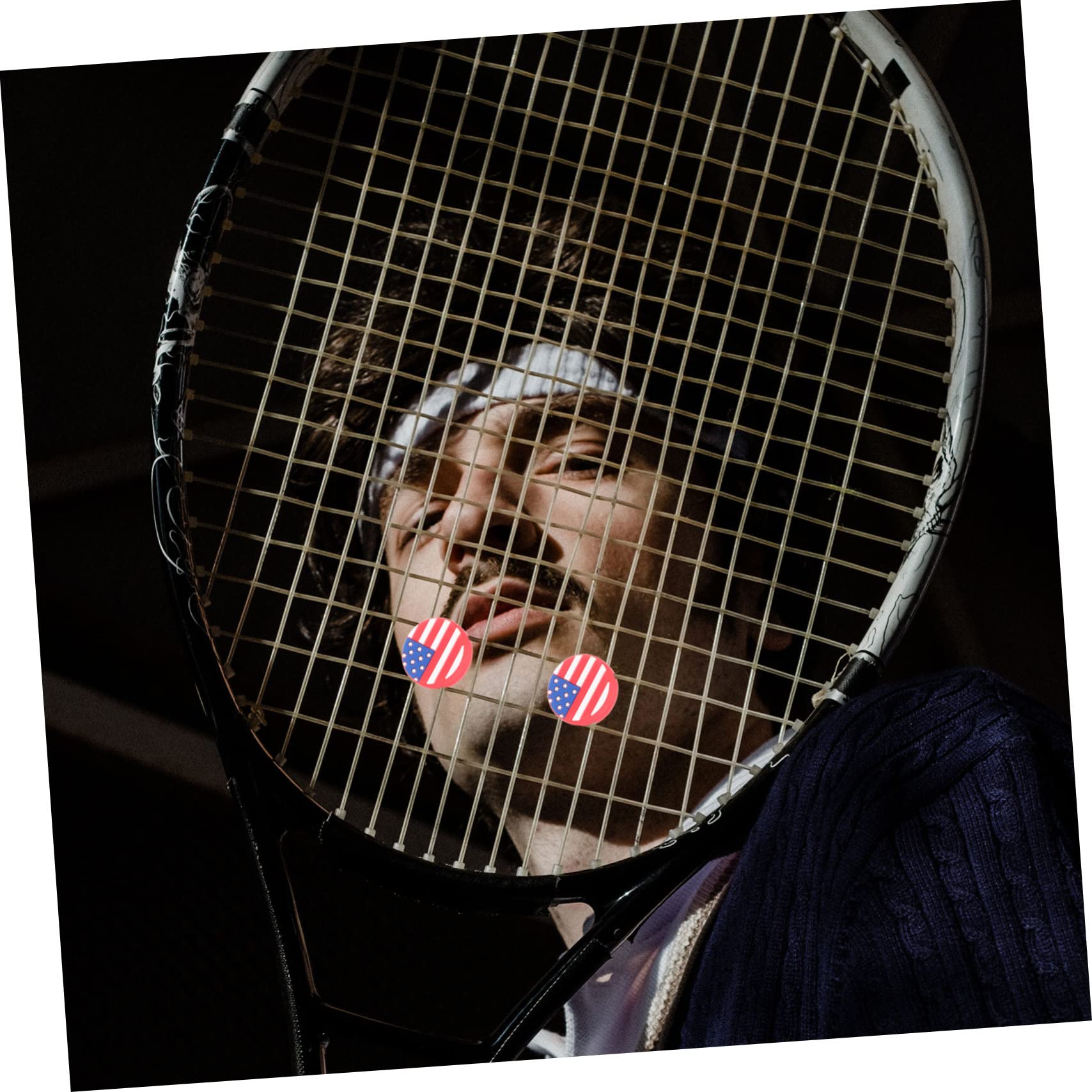 HANABASS Stoßdämpfer Für Tennisschläger Schlägerdämpfer Tennis-Griptape Tennisdämpfer Mit Union Jack-Flagge Us-zubehör Schläger Schockierend Tennisgriff Tennis-zubehör Kieselgel