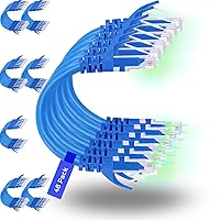 Vista 13 de Rapink Patch Cables Cat6 - Cable de conexión Ethernet Cat6 de 1 pie (paquete de 24), 10G, cable de conexión Cat 6 para panel de conexiones a