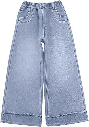 Mädchen Weite Jeans 2025 - Elastische Taille Mit Taschen Für Kinder