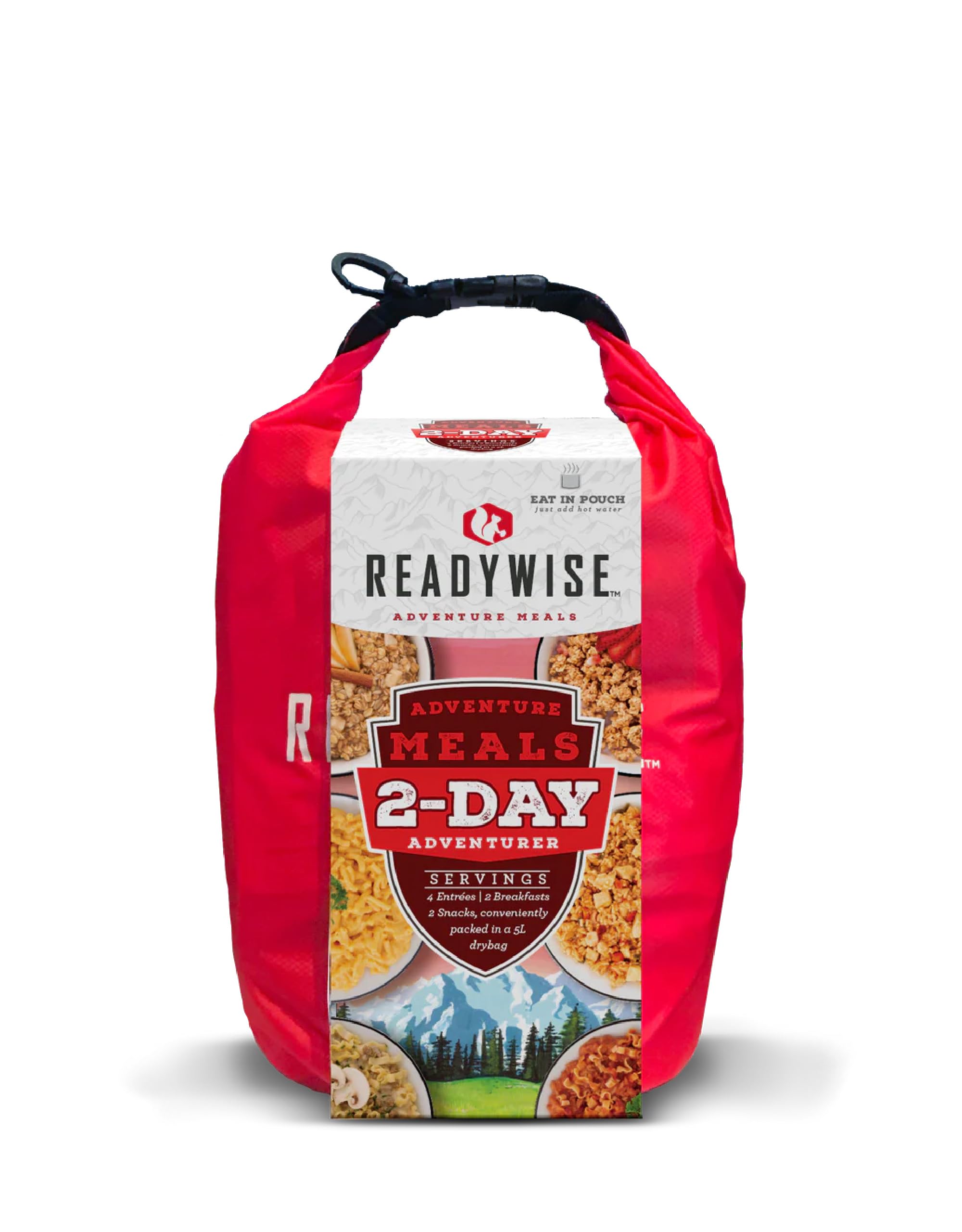 ReadyWise2-Day Adventure Bag | Freeze-Dried Backpacking & Camping Food | Waterproof Dry Bag | 23 Servings