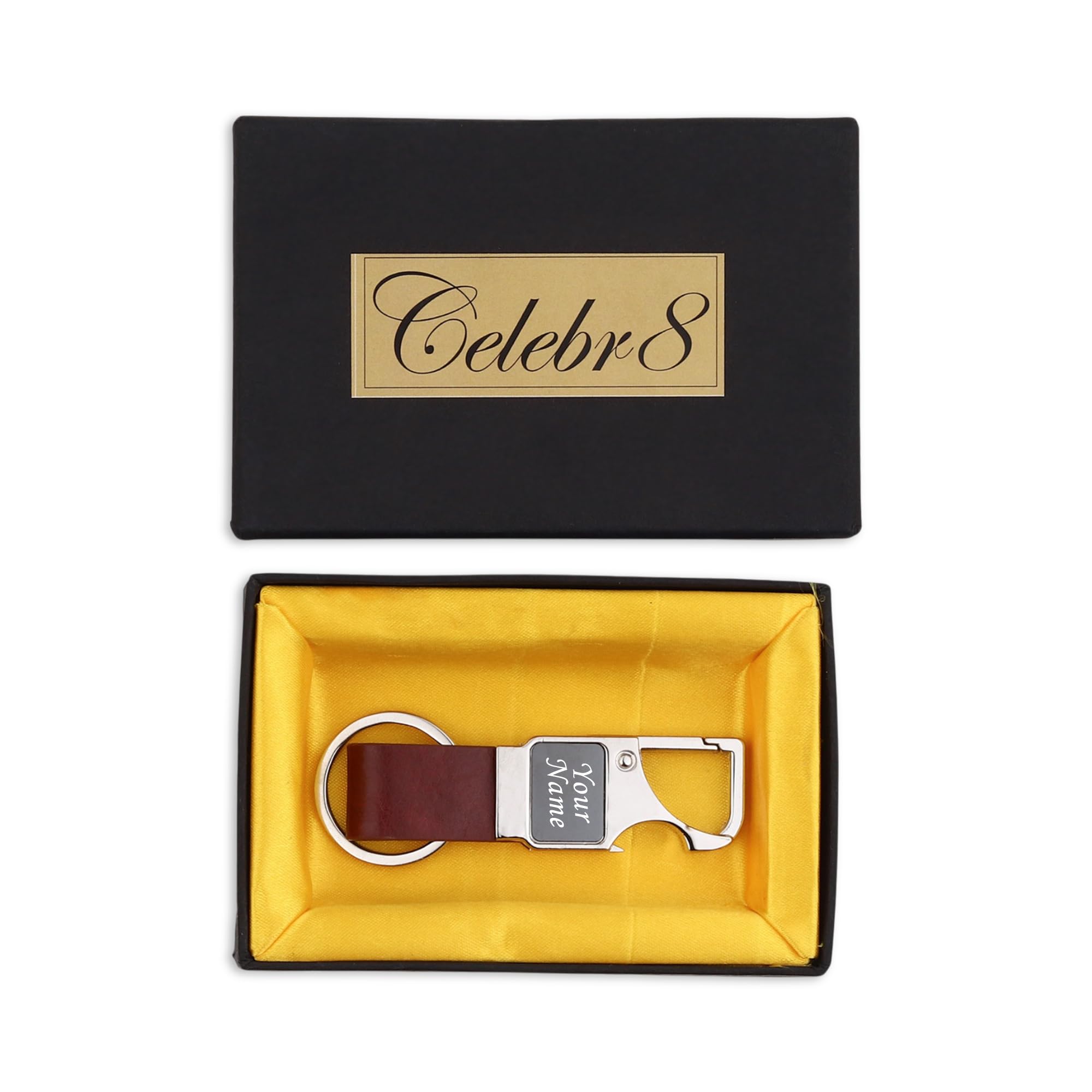 Celebr8 Customized Metal Keychain with Name Engraved I Stylish Keyring for Car/Home/Office I Personalized Bike Keychain I Birthday Gift For Friends,Family,Husband, Boyfriend,Father,Colleague