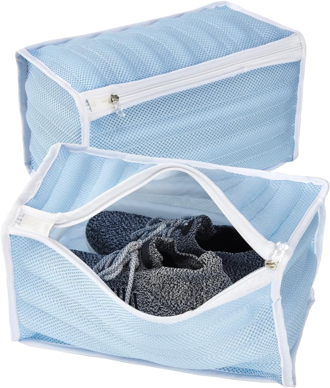 Shoes Washing Machine Bag Light Weight Laundry Shoe Bag for Washer and Dryer - Reusable Shoe Cleaning Bag for Sneaker,Tennis Shoes,Unstain Cleaner Kit, Mutiple Colors for Choices -Blue-1PCS - Image 4
