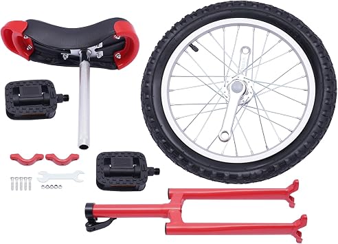 16 inch Unicycles, Unicycle Bike, Wheel Unicycle with Wear-Resistant Rubber Wheel, Height Adjustable Design Outdoor Unicycle, Unicycles for Adults, Unicycle for Kids