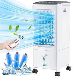 Portable Air Conditioners Evaporative Air Cooler Portable AC Cooling Fan w 3 Spds Cooling Mode Timer Swamp Cooler