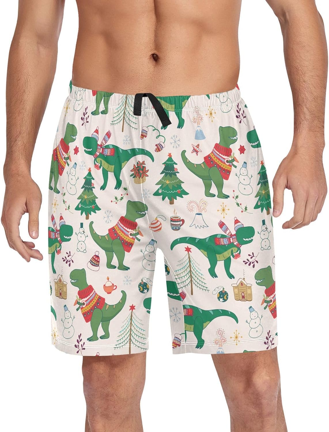 Ollabaky Pajama Shorts Mens Pajama Bottoms for Men Pjs Lounge Sleep Shorts with Pockets