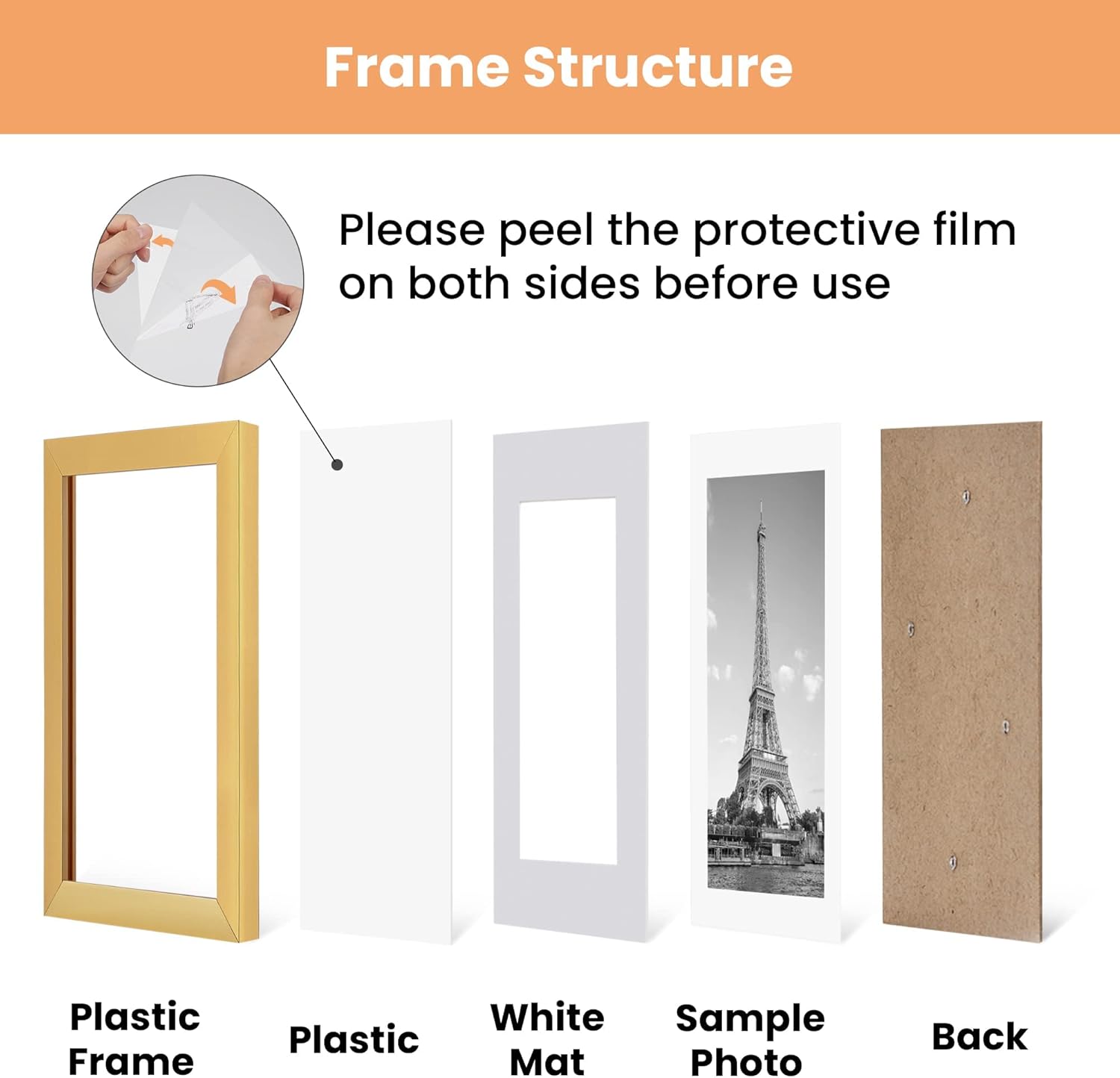 upsimples 11x14 Picture Frame Set of 3 Bundle with 9x12 Picture Frame Set of 5