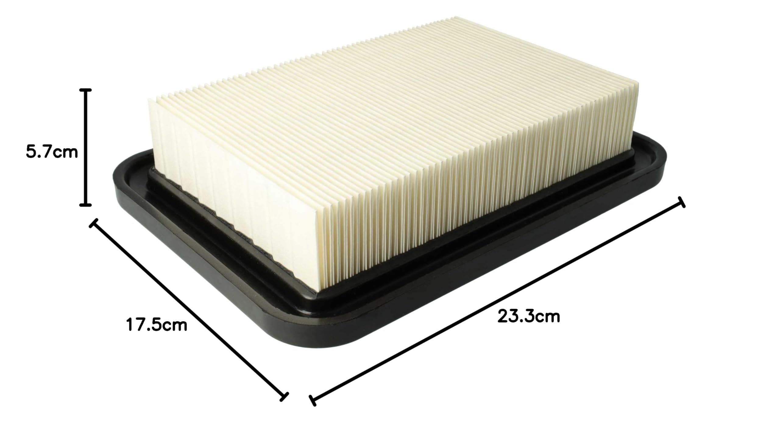 vhbw 5x Filtro plisado plano reemplaza Mirka 8999100411 para aspiradora | Elemento filtrante