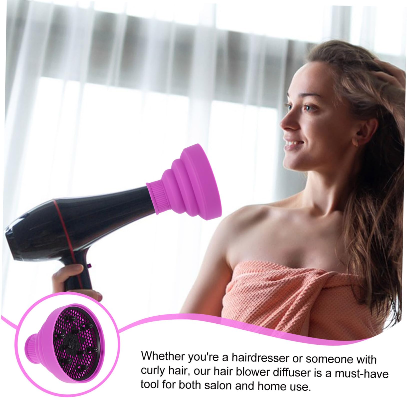 PACKOVE 4 Stück Haartrocknungsabdeckung lockig Anhang Styler Diffusor-Föhnaufsatz Zubehör Haartrockner-Diffusor-Aufsatz universal Haartrockner Diffusorabdeckung Haartrocknerdüse Kieselgel