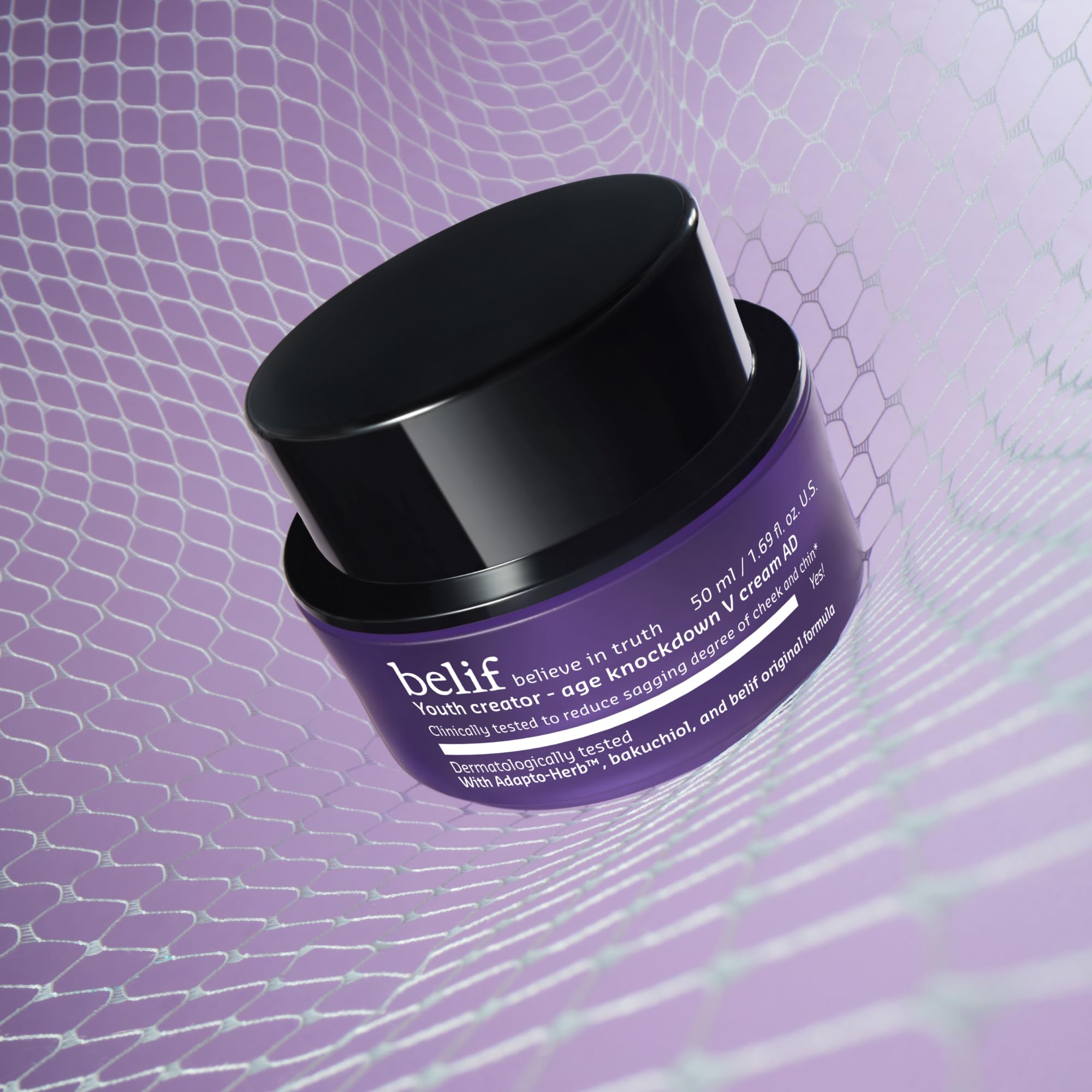belif b Youth Creator – Age Knockdown V Cream AD | Wzbogacony krem przeciwstarzeniowy | Poprawia jędrność skóry | Koreańska pielęgnacja skóry dla kobiet | K-Beauty (50 ml)