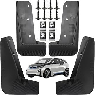 Car Fender Accessories 4pc Set/Fit For Bmw I3 2013-2021 Molded Mud Flaps Splash Guards Mudguards Fender Electric Styled Molded Car Flares Replacement Auto Car fender clips