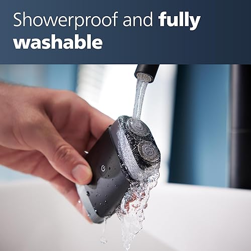 Miniatura 7 de Philips Norelco - Afeitadora portátil, afeitadora eléctrica en seco y húmedo, sistema de cuchillas ComfortCut, cabezales flotantes 3D, diseño