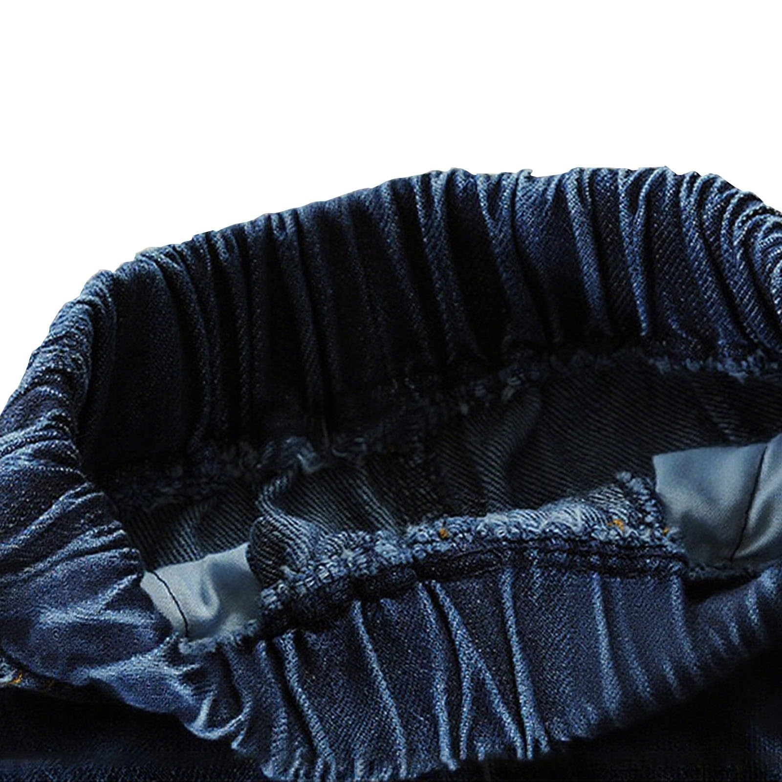 Generico Jeans Baggy Ragazzo-Jeans in Denim con Pantaloni Dritti Lunghi e lavati a Vita Media Elasticizzati per Bambini Piccoli