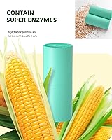 Vista 2 de AYOTEE Bolsas de basura biodegradables compostables de 4 galones, 140 unidades, sin perfume, capacidad de 15-23 litros, bolsas de basura de 4 a 6