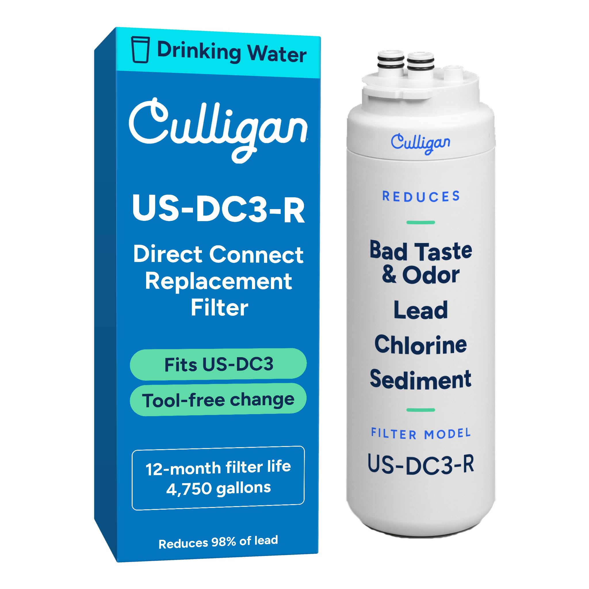 Culligan DC3-R Water Filter - Lead & Chlorine Reduction -1 Culligan DC3-R Water Filter - Lead & Chlorine Reduction -1
