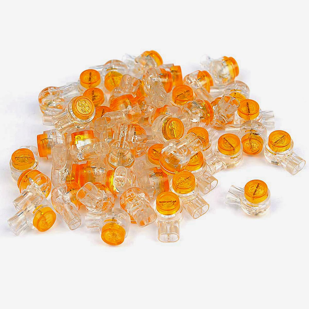 K1 Wire Butt Splice Connector, Gel-filled Moisture-proof Rust-proof Telephone Wire Connector UY Network Cable Terminals (500P)