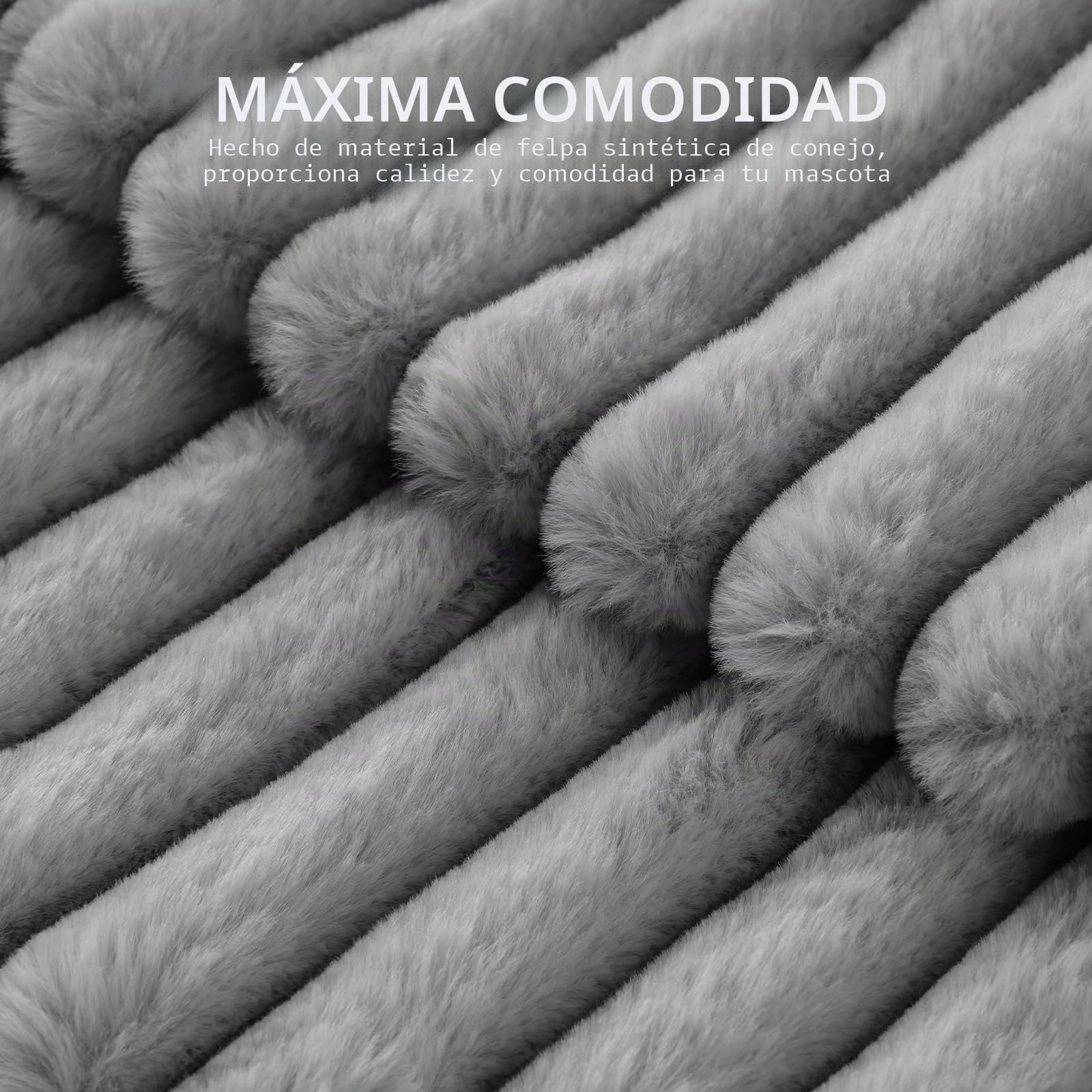 EDAGNY Redonda Calmante Cama para Perro pequeña Dog Bed Cama Lavable Gris M