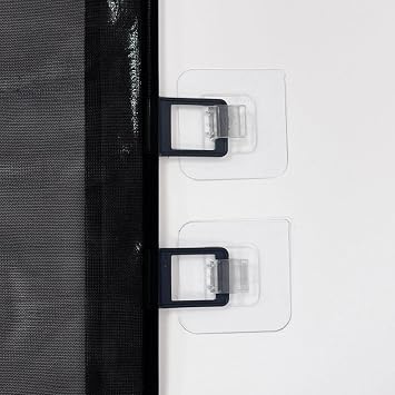 Retractable Pet Gate, No Drill Mesh Stair Gates For Baby, Dog Gate Extendable Black, Cat Barrier With Hooks, For House Doorway Hallways Indoor And Outdoor
