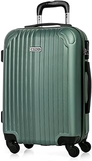 Trolley Bagaglio a Mano ABS. Valigia Cabina Avion Rigida e Leggera. Maniglia telescopica e 4 ruote. Lucchetto integrato. Piccola, Low Cost T71550, Colore Acquamarina
