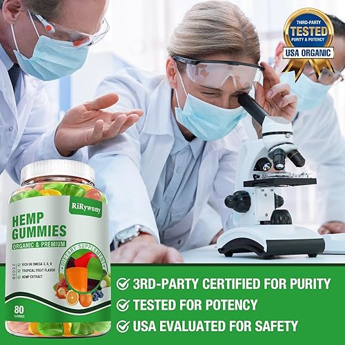 Miniatura 8 de Gomitas de cáñamo (3 paquetes), gomitas comestibles de alta potencia, extra fuerte, concentración del estado de ánimo, calma y extracto de aceite de