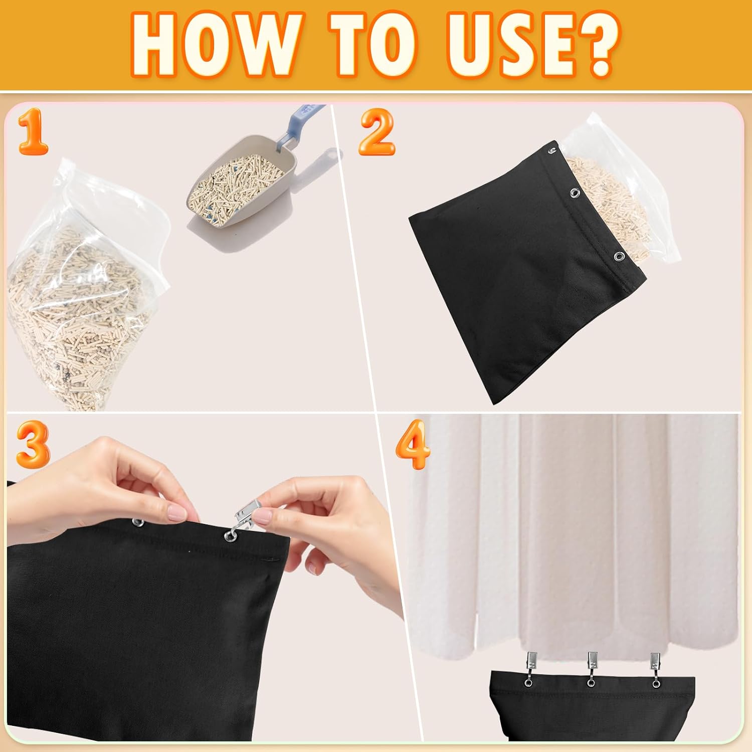 10 Set Outdoor Curtain Weights Upgraded 30 oz High Weighted Sand Bags with 30 Metal Clips for Gazebo Patio Tent Tablecloth 7.5"*8.7"
