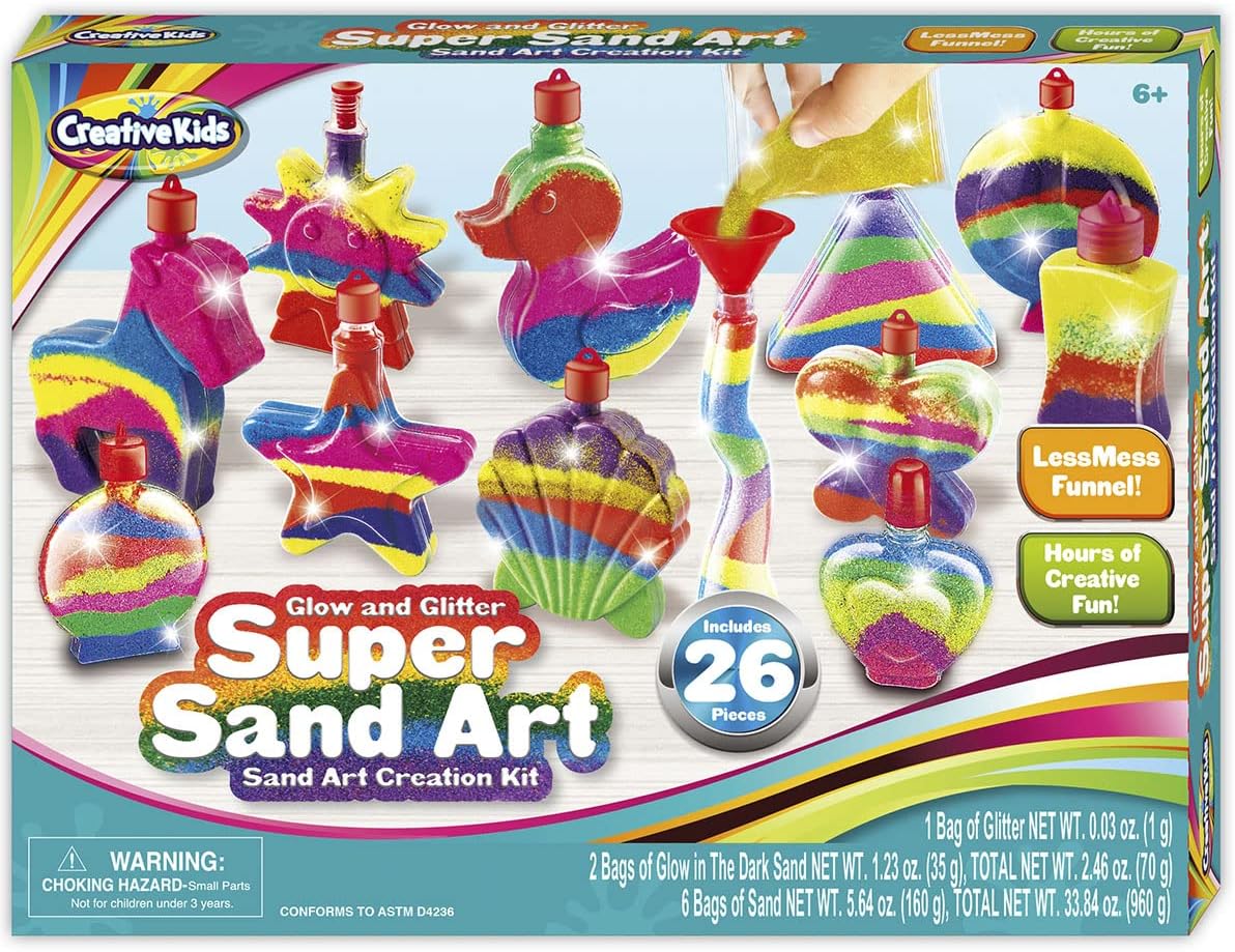 Creative Kids Glow in the Dark Super Glitter Sand Art Kit