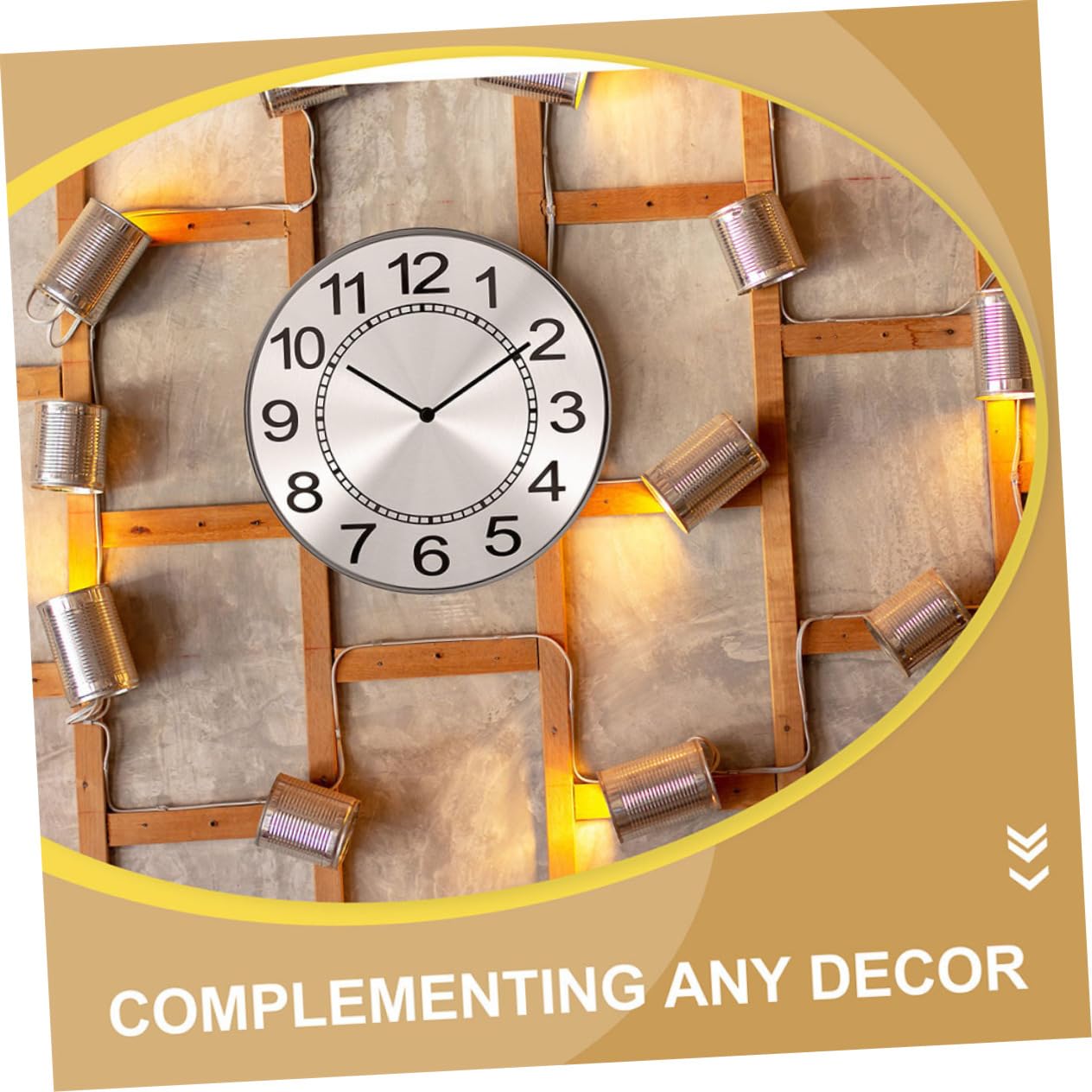 Garneck 2 Pièces Cadrans D'horloge Murale Ronds en Aluminium pour Mécanisme Horloge à Monter Soi-même, Résistants à l'usure, pour Projets DIY Cuisine