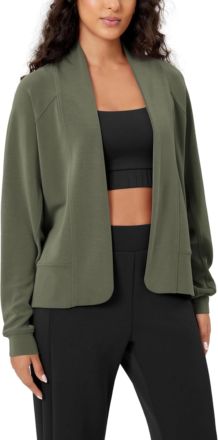 ODODOS Women’s Modal Soft Open Front Cardigans Long Sleeve Casual Wrap Outwear