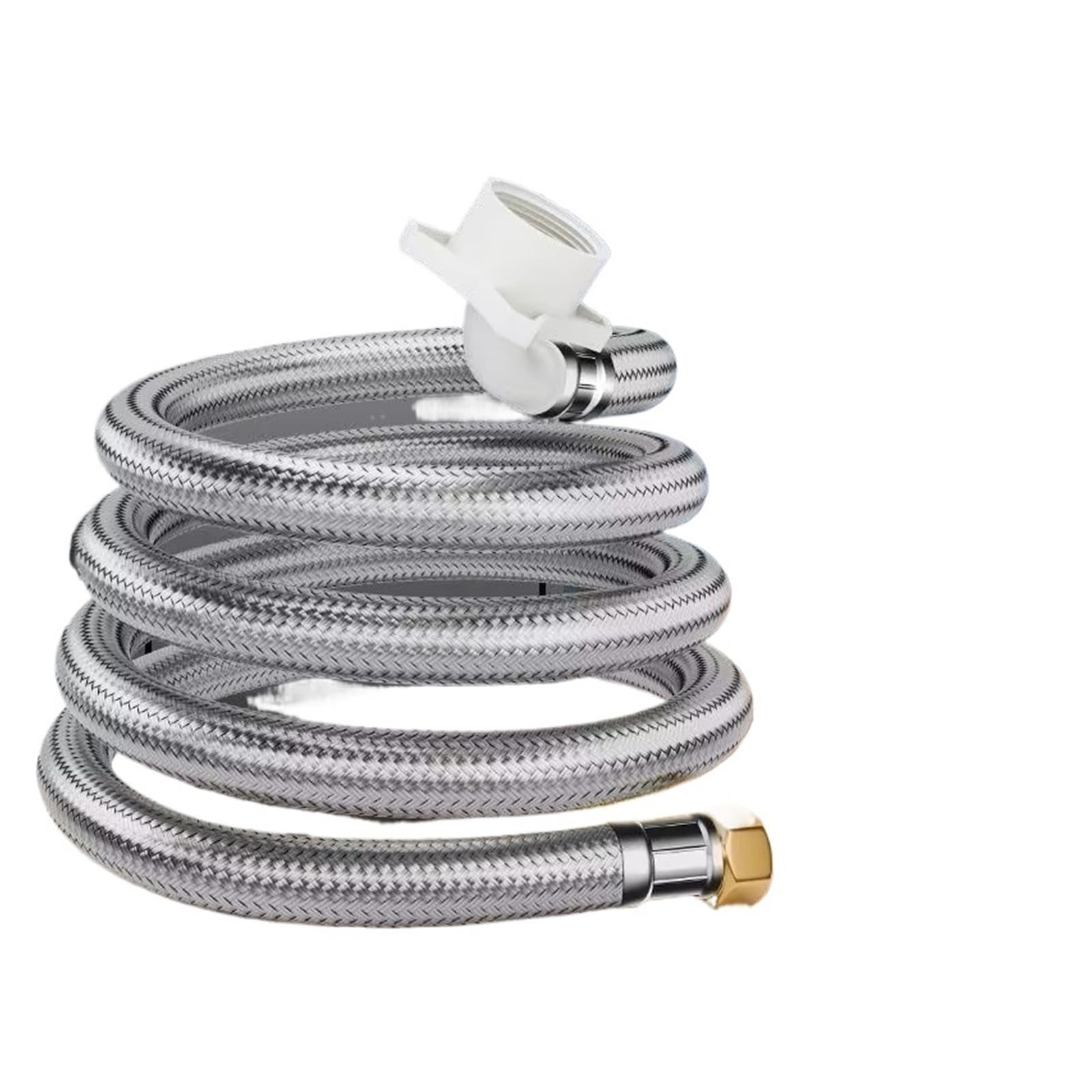 Tubo de entrada de agua for lavadora completamente automática, manguera de extensión alargada, tope de tubo de entrada de agua de acero inoxidable grueso(K)