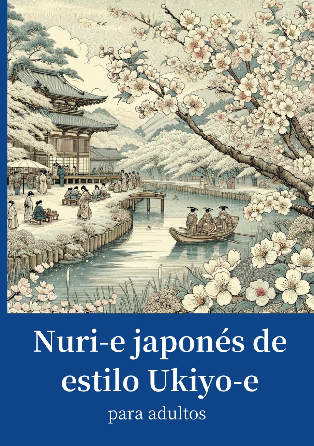 Livre de coloriage ukiyo-e pour adulte style japonais art-thérapie anti-stress et sérénité zen