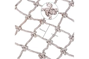 Sturdy Playground Nylon Rope Ladder Climbing Net for Treehouse Protection, Wall, Balcony,...