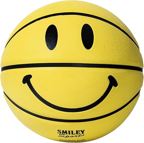 Miniatura 3 de Balón de baloncesto de goma para interiores y exteriores, amarillo, 29.5 pulgadas, tamaño oficial 7, pelota de juego