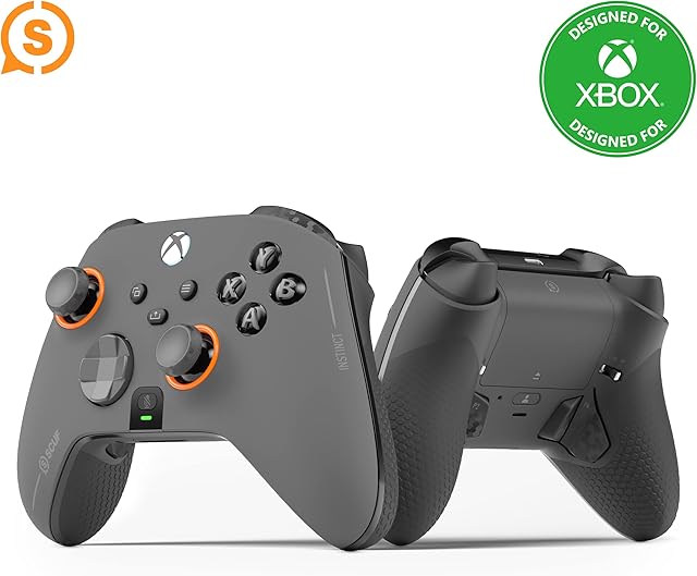 SCUF Instinct Pro Custom Wireless Performance Controller for Xbox Series X|S, Xbox One, PC, and Mobile - Steel Grey (Xbox Series X)